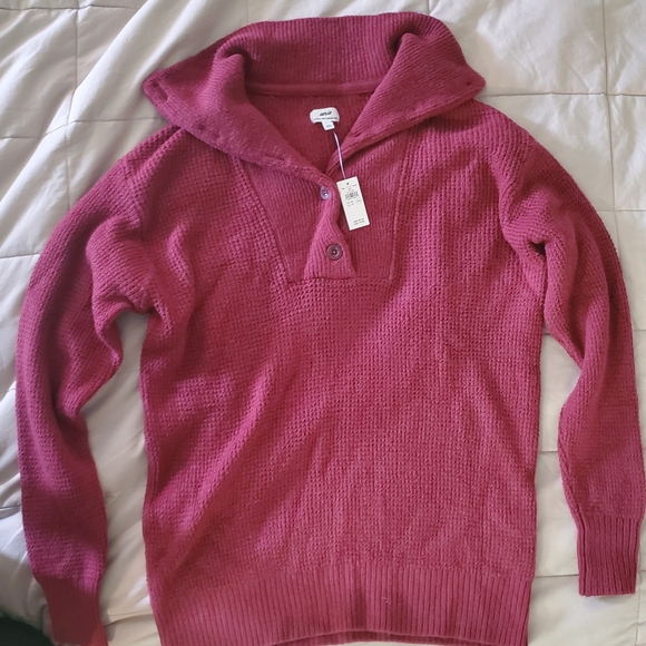 aerie Sweaters - Aerie Raspberry Cowl Neck Sweater
